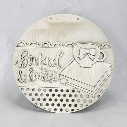 DIY Booked and Busy Door Hanger, Personalize