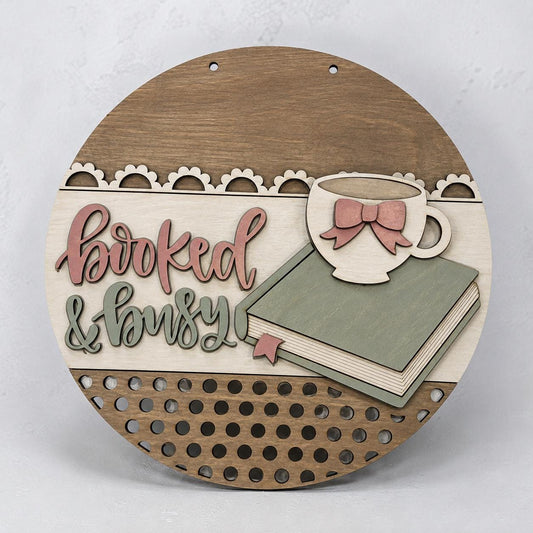 DIY Booked and Busy Door Hanger, Personalize