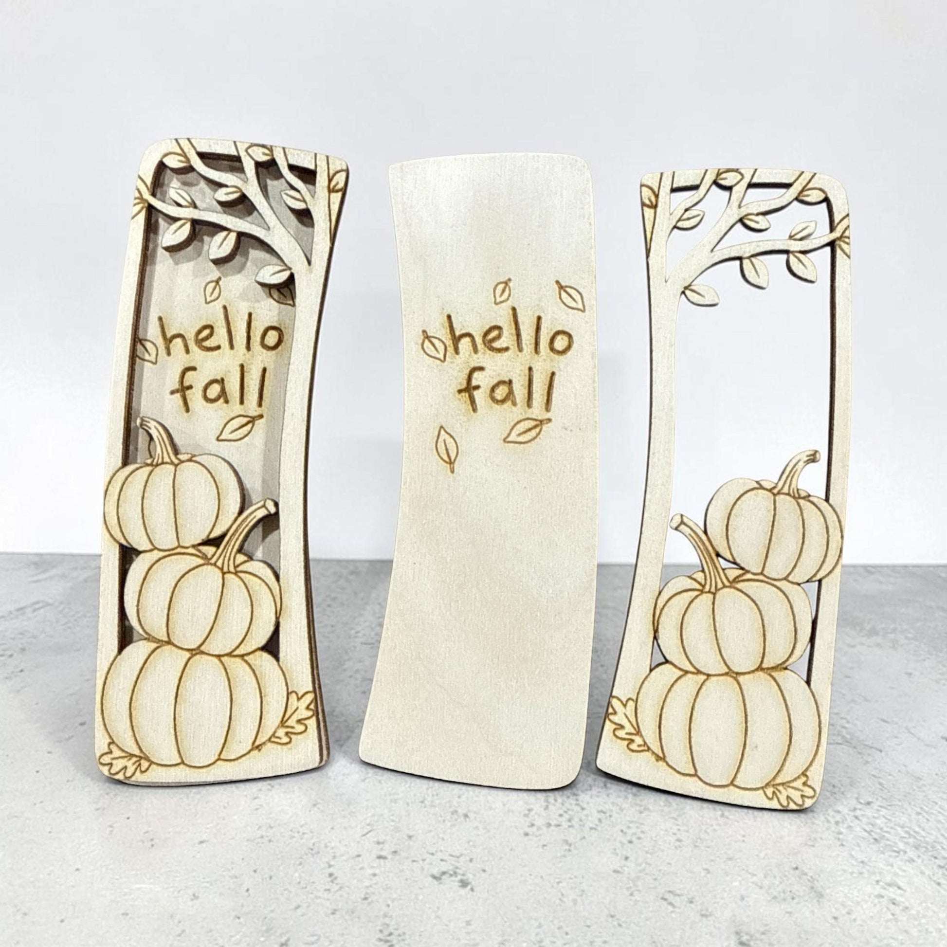 DIY Happy Fall with Pumpkin Hair Clip Pieces: Unfinished Wood Laser-Cut Blanks