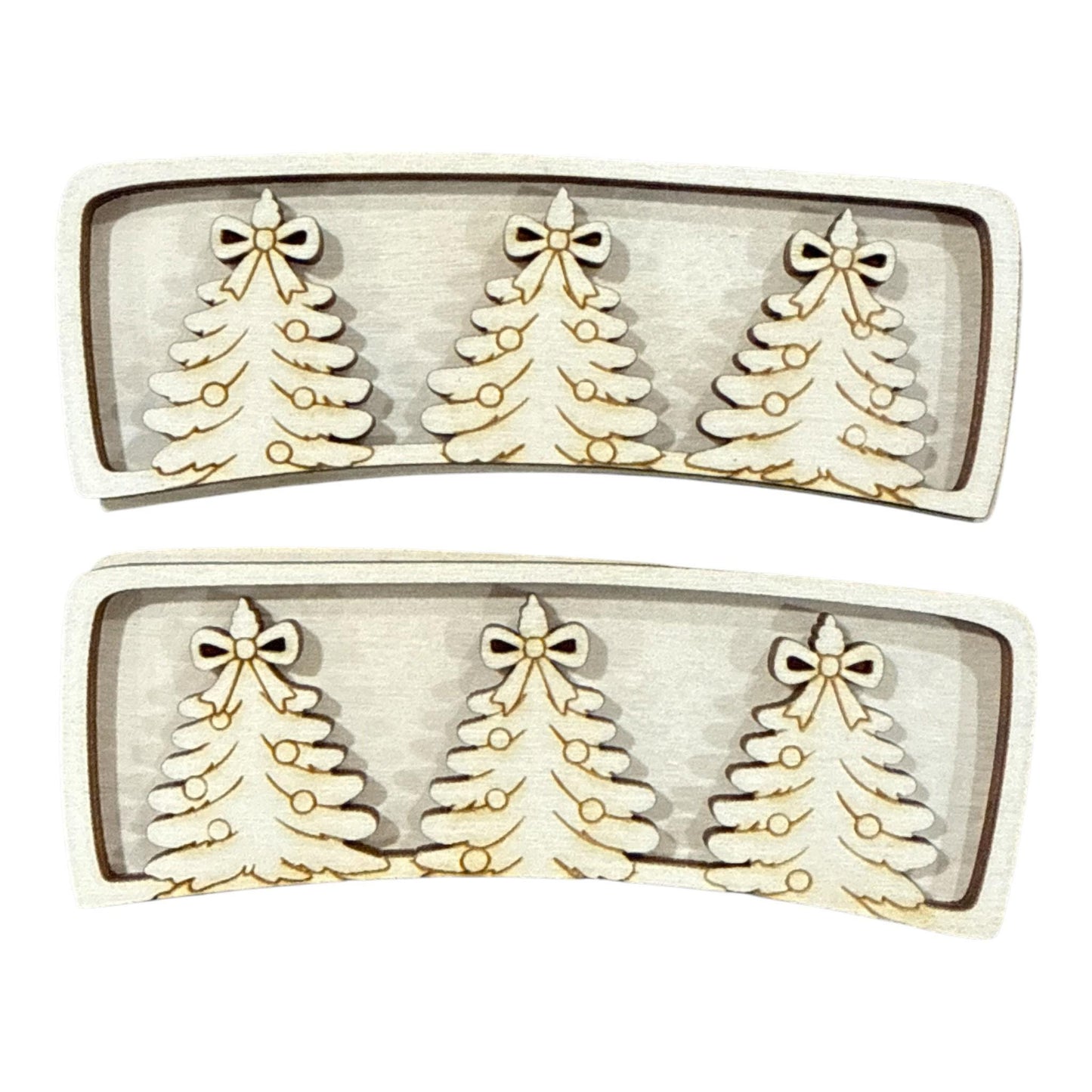 DIY 3 Trees Laser Cut Hair Clip Pieces: Unfinished