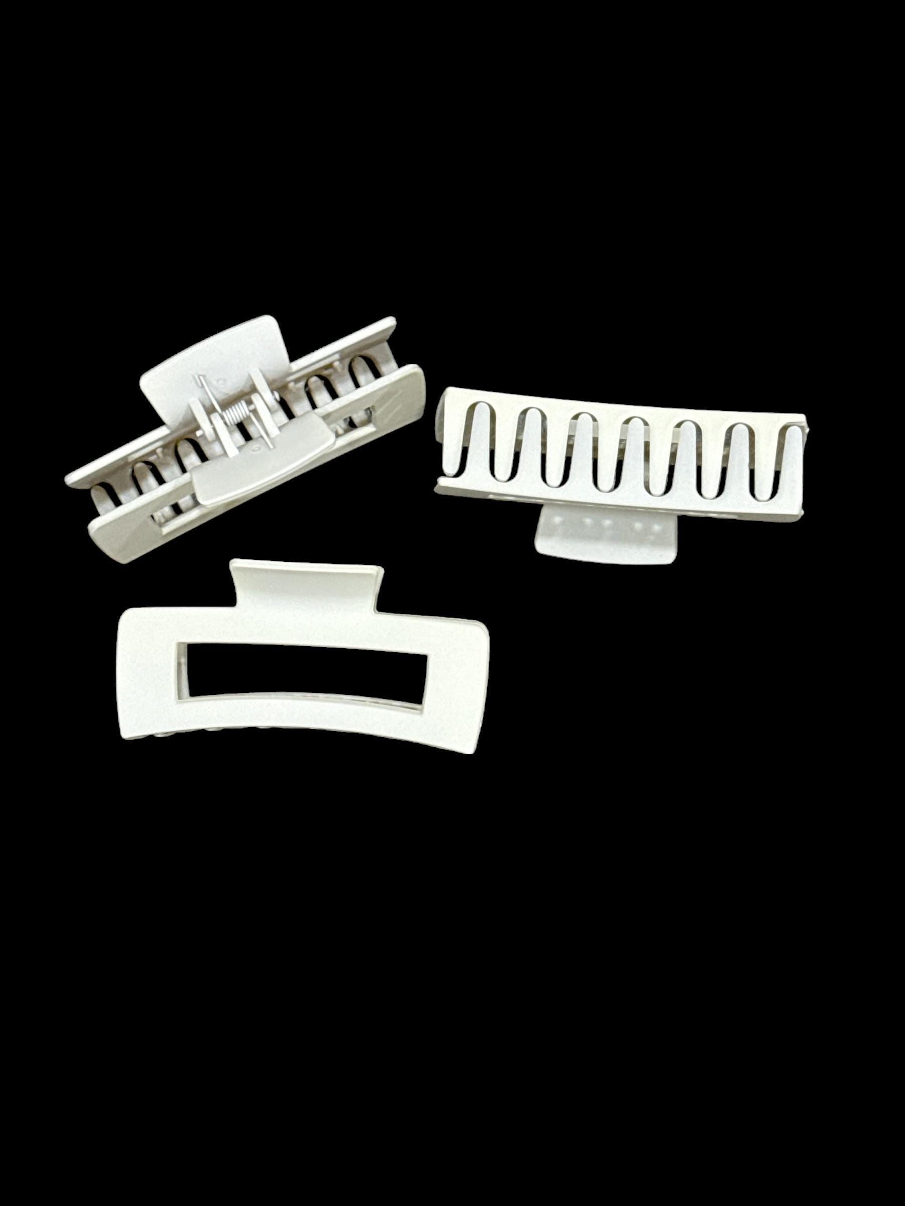 Off White, Rectangle Claw Clip, Claw Clips 4", Color