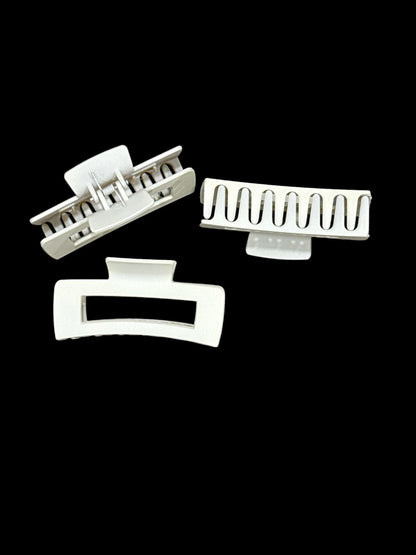 Off White, Rectangle Claw Clip, Claw Clips 4", Color