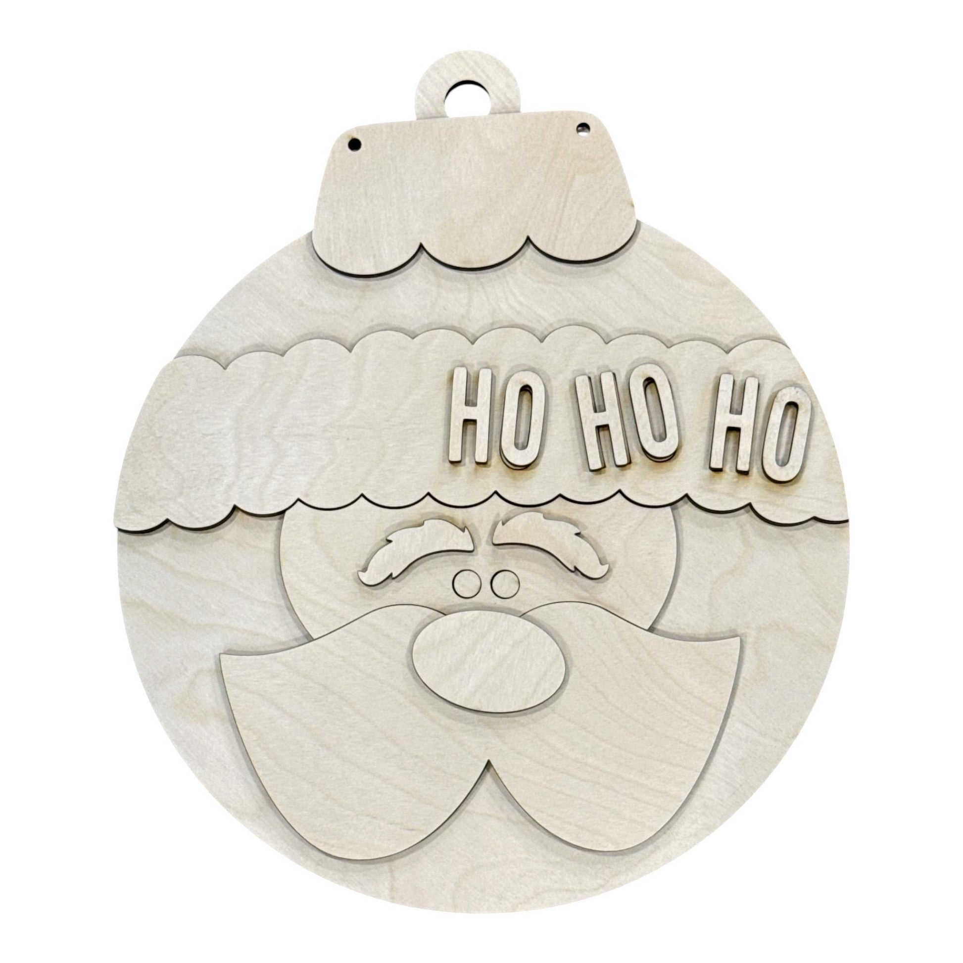 DIY Ho Ho Ho Santa Door Hanger, 3d Door Hanger, Unfinished Door Hanger