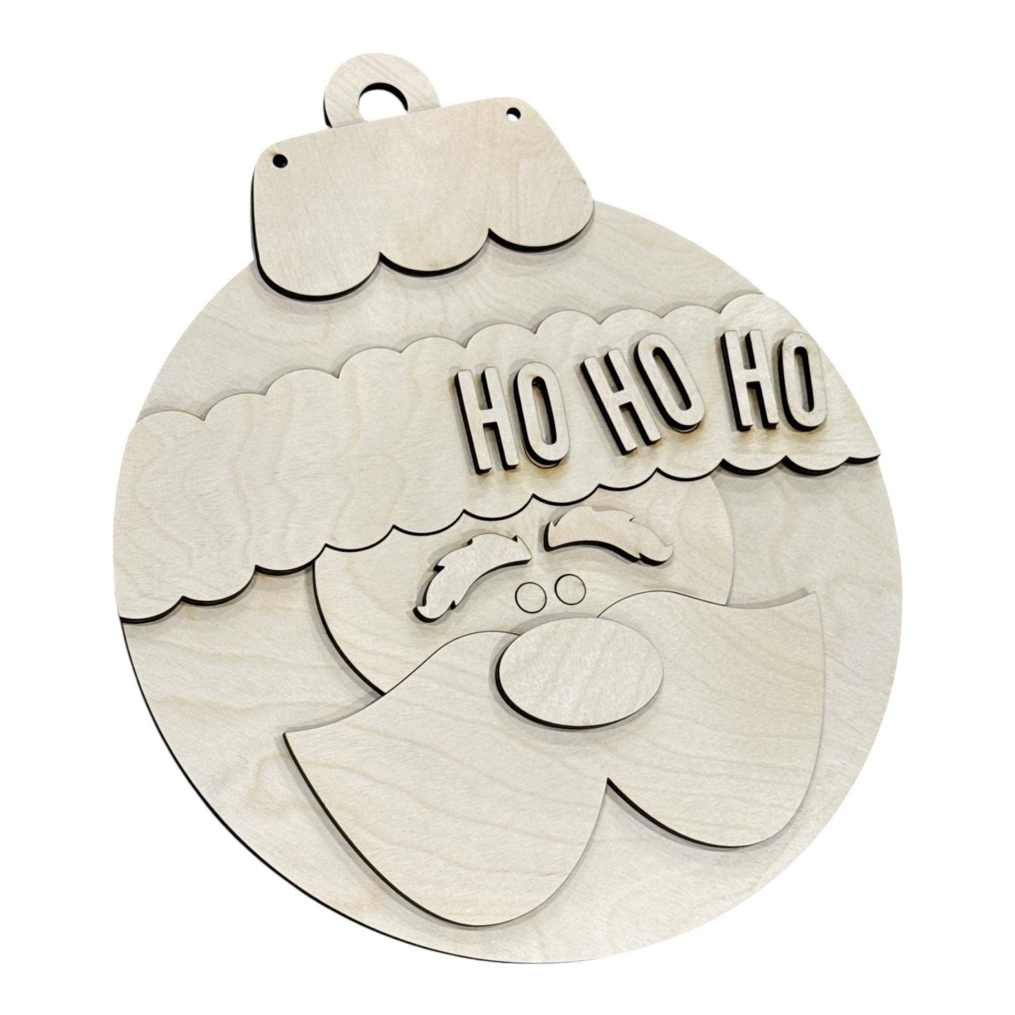 DIY Ho Ho Ho Santa Door Hanger, 3d Door Hanger, Unfinished Door Hanger