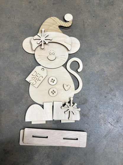 DIY Pip the Mouse, Christmas Friends Shelf Sitter