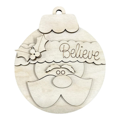 DIY Sir Winston, Santa Bulb Christmas Ornament, Santa