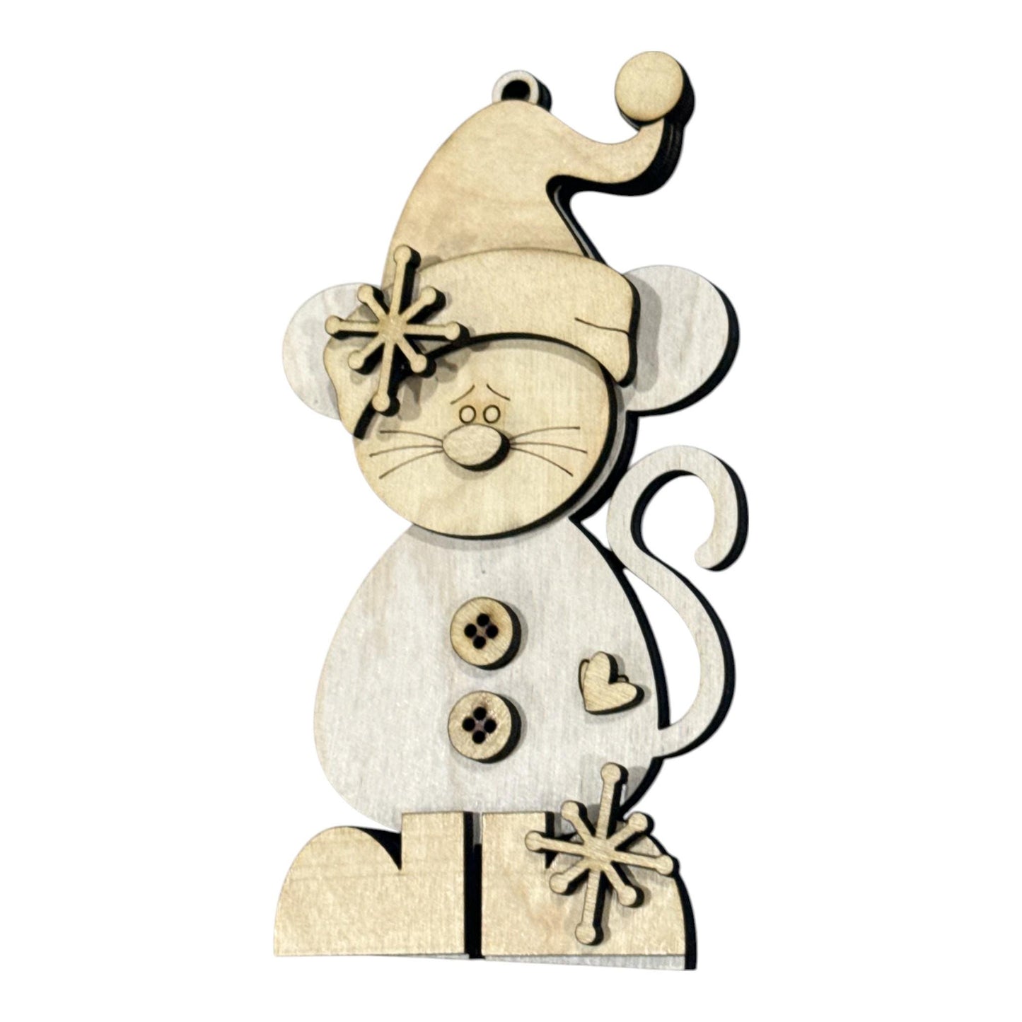 DIY Pip the Mouse Ornament, Unfinished