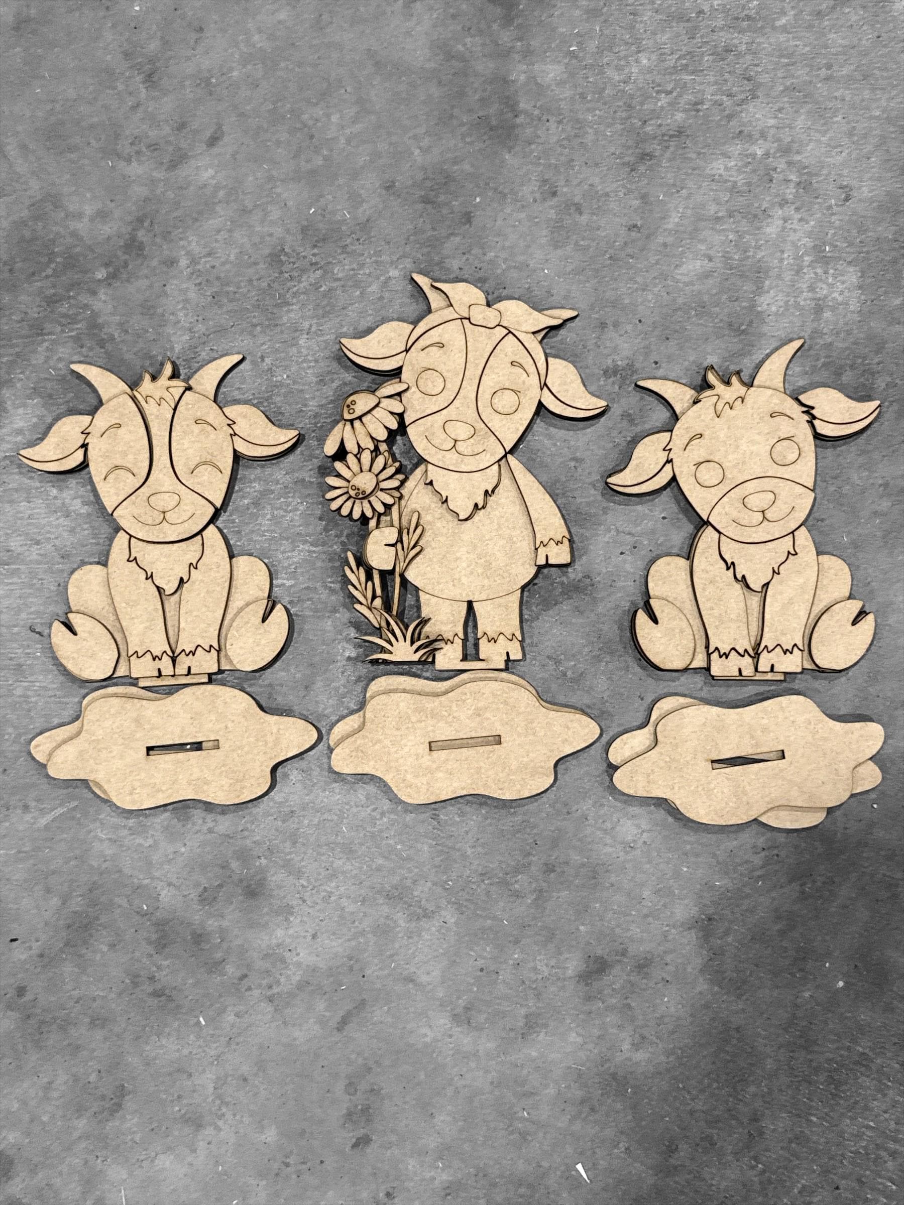 DIY Goat Farm Animals Shelf Sitter