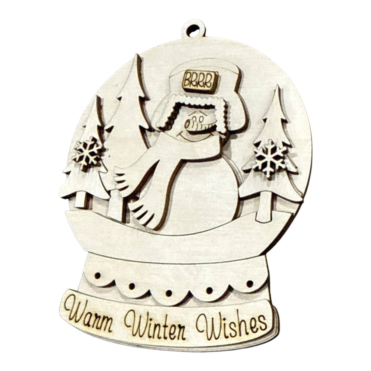 DIY Snowman Warm Winter Wishes, Snowglobe