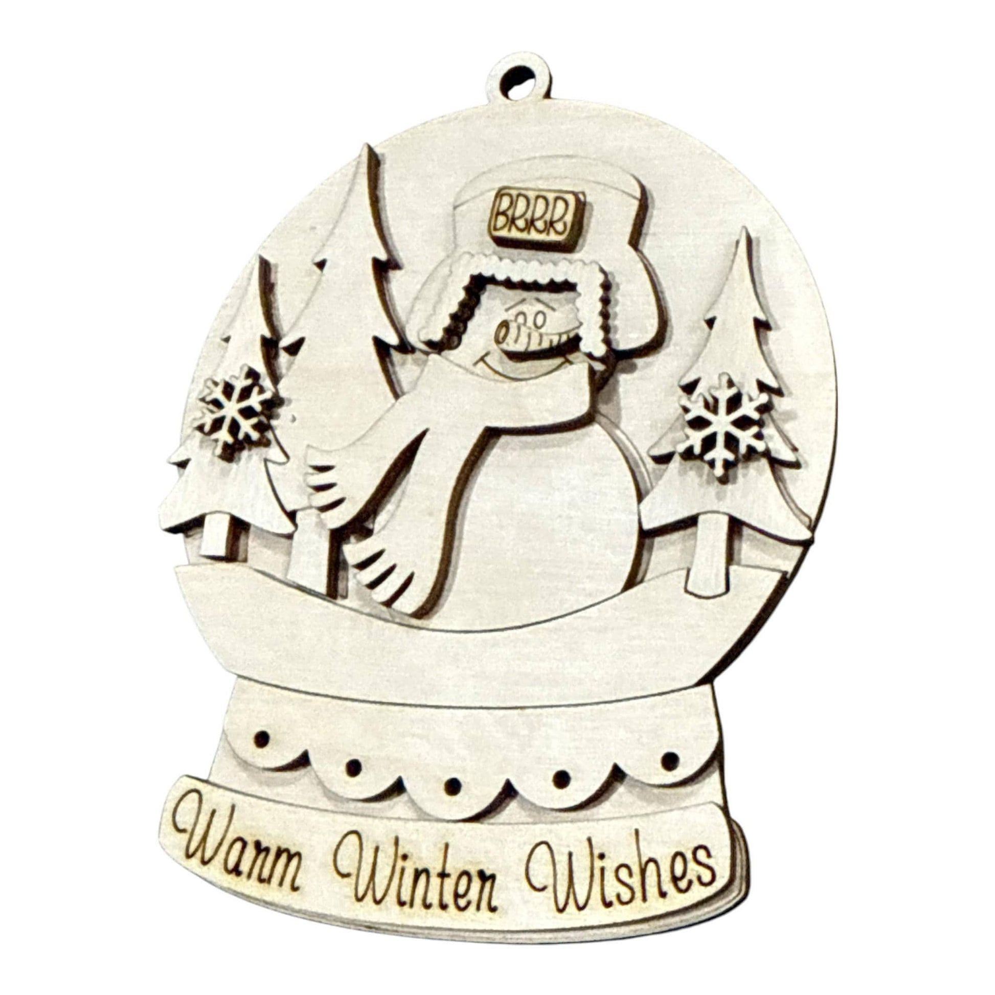 DIY Snowman Warm Winter Wishes, Snowglobe