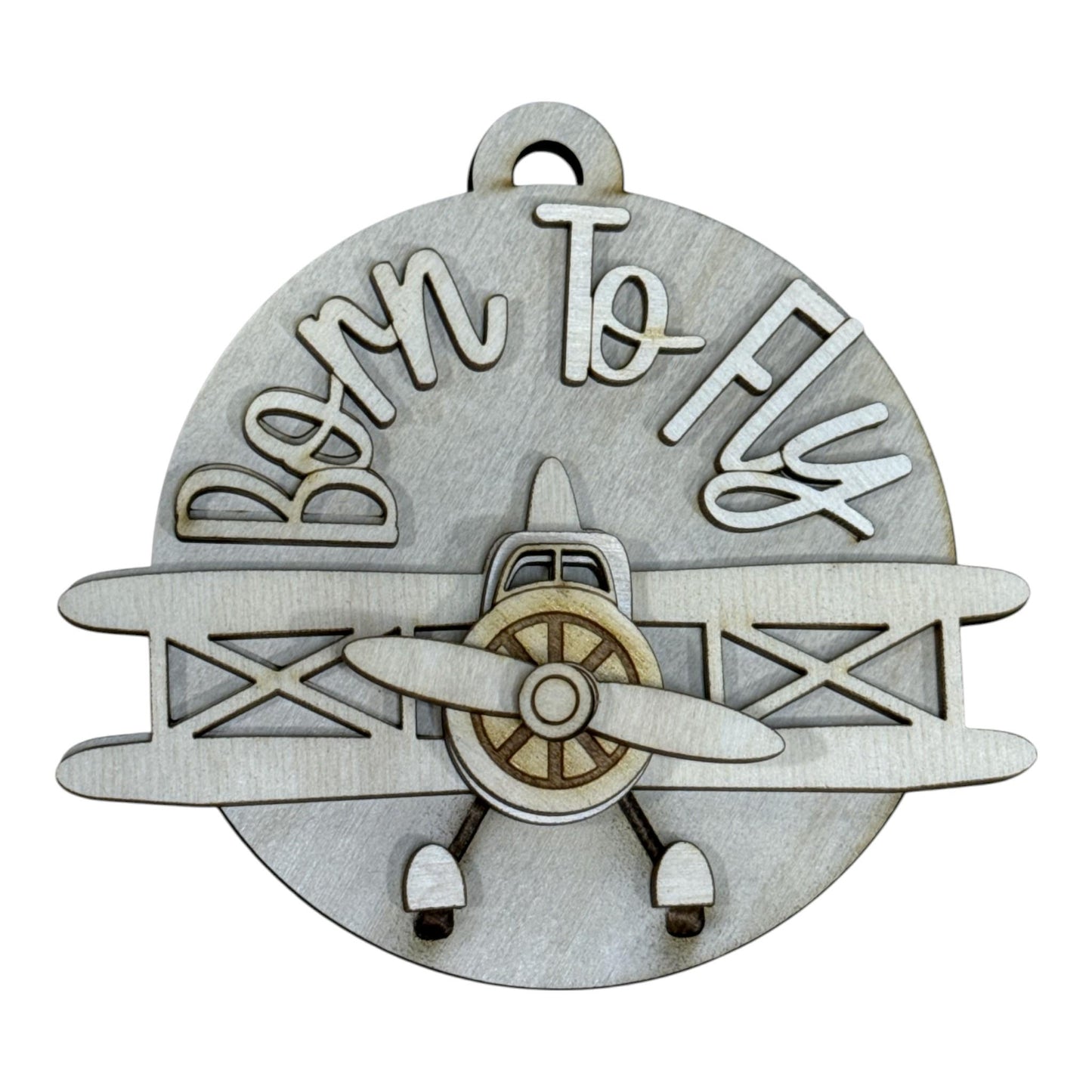 DIY Born to Fly Airplane Ornament, Unfinished