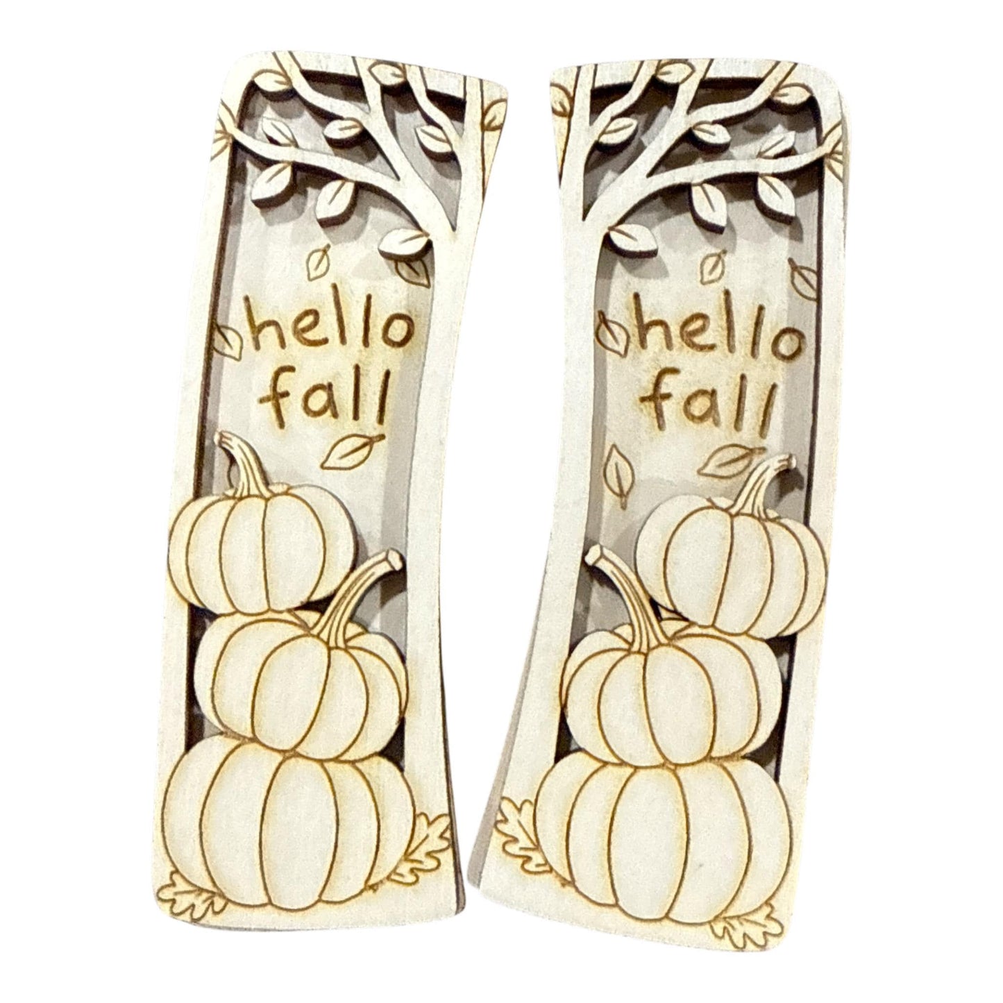 DIY Happy Fall with Pumpkin Hair Clip Pieces: Unfinished Wood Laser-Cut Blanks