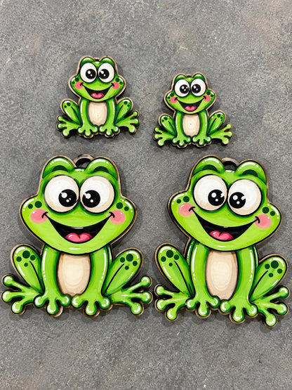 DIY Cute Frog Earrings, Dangles and Studs, Unfinished
