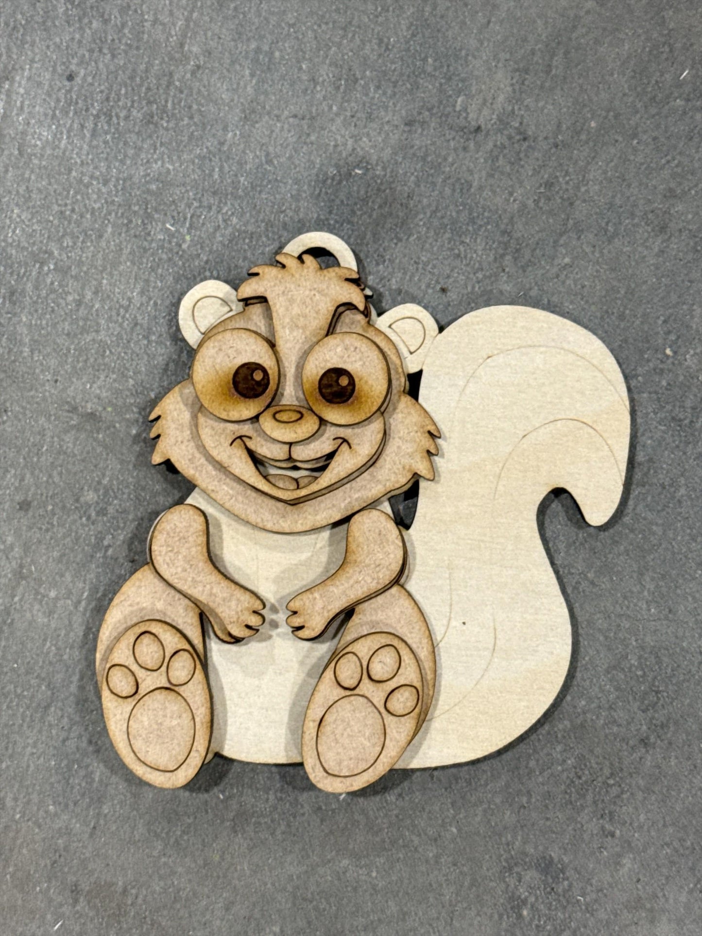 DIY Cute Skunk Woodland Ornaments: Unfinished Wood Christmas Craft