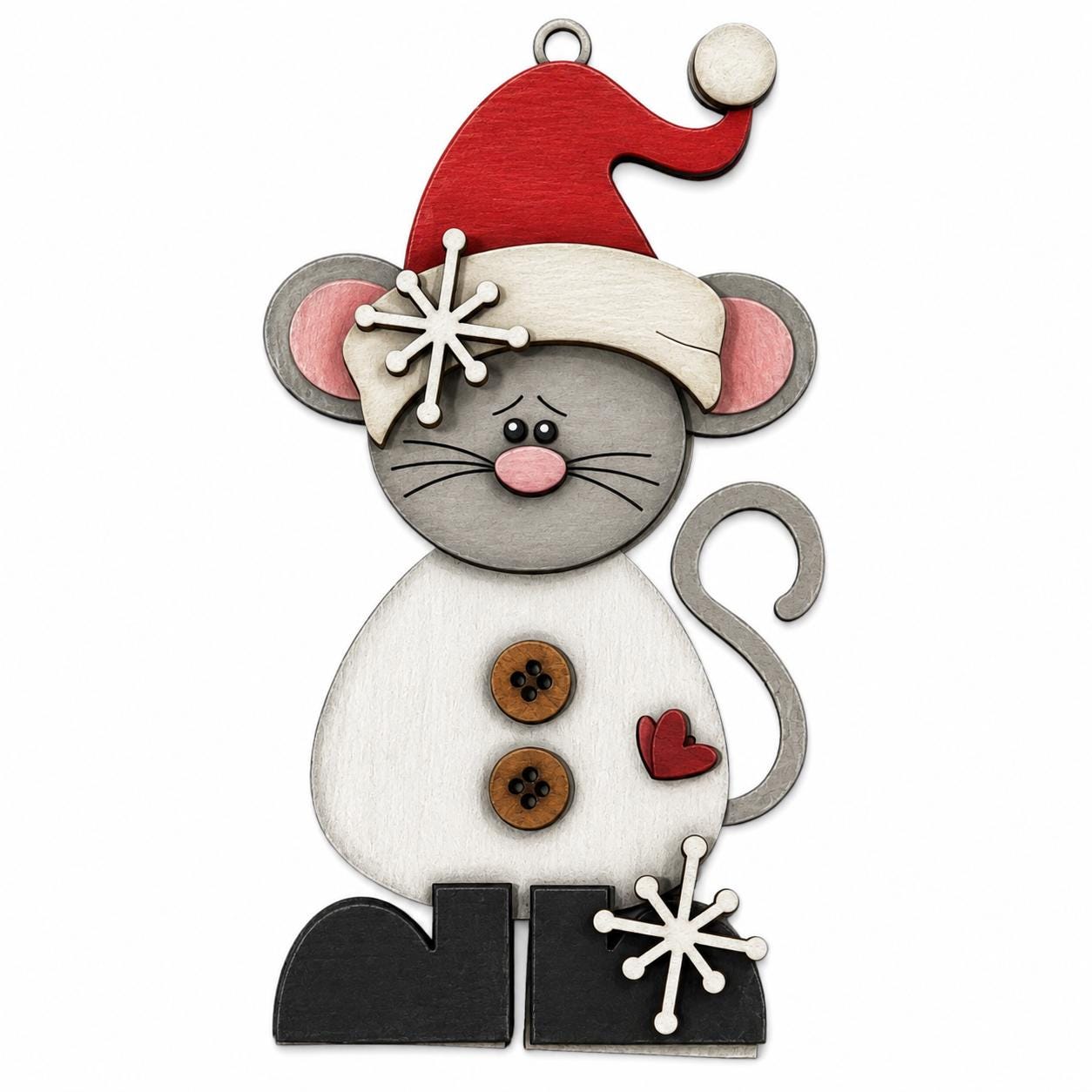 DIY Pip the Mouse Ornament, Unfinished
