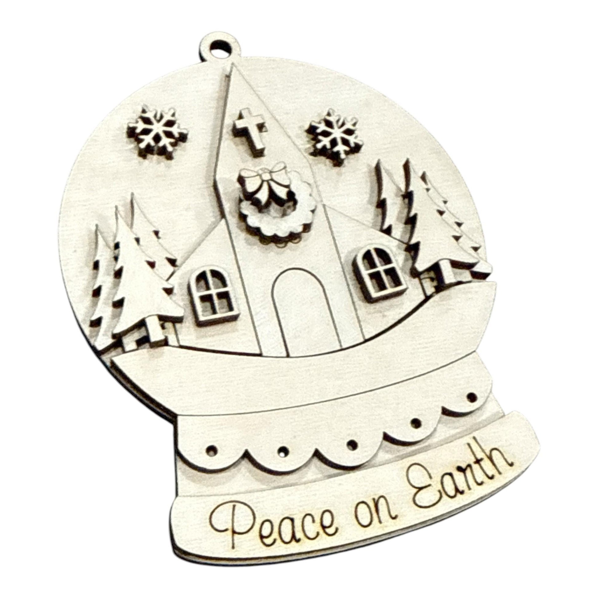 DIY Peace on Earth Church, Snowglobe