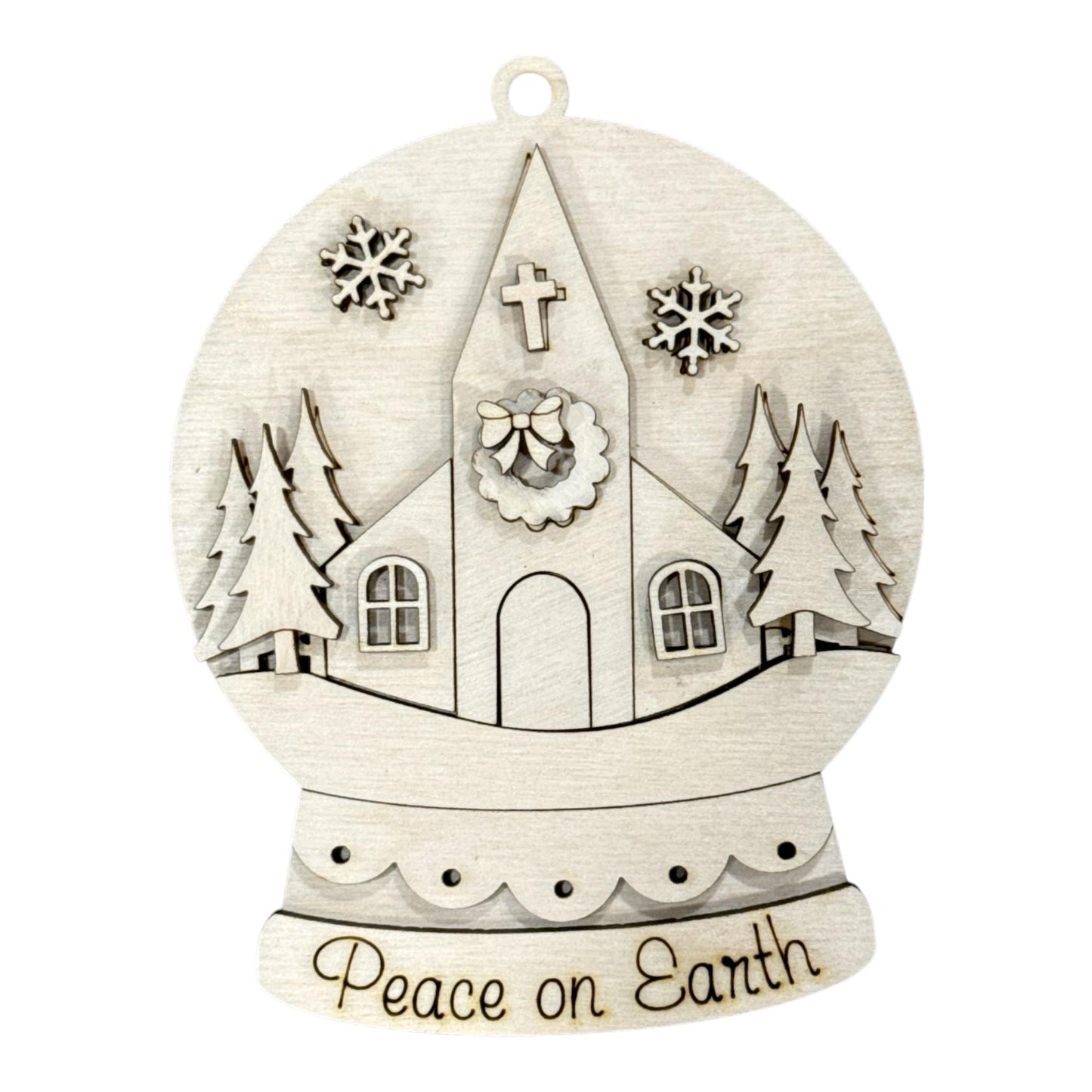 DIY Peace on Earth Church, Snowglobe