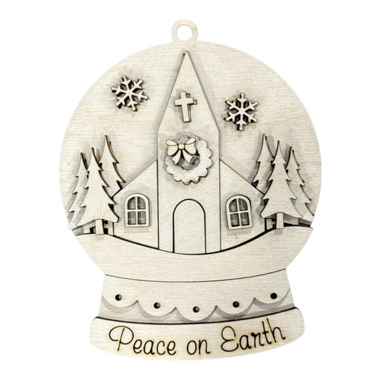 DIY Peace on Earth Church, Snowglobe