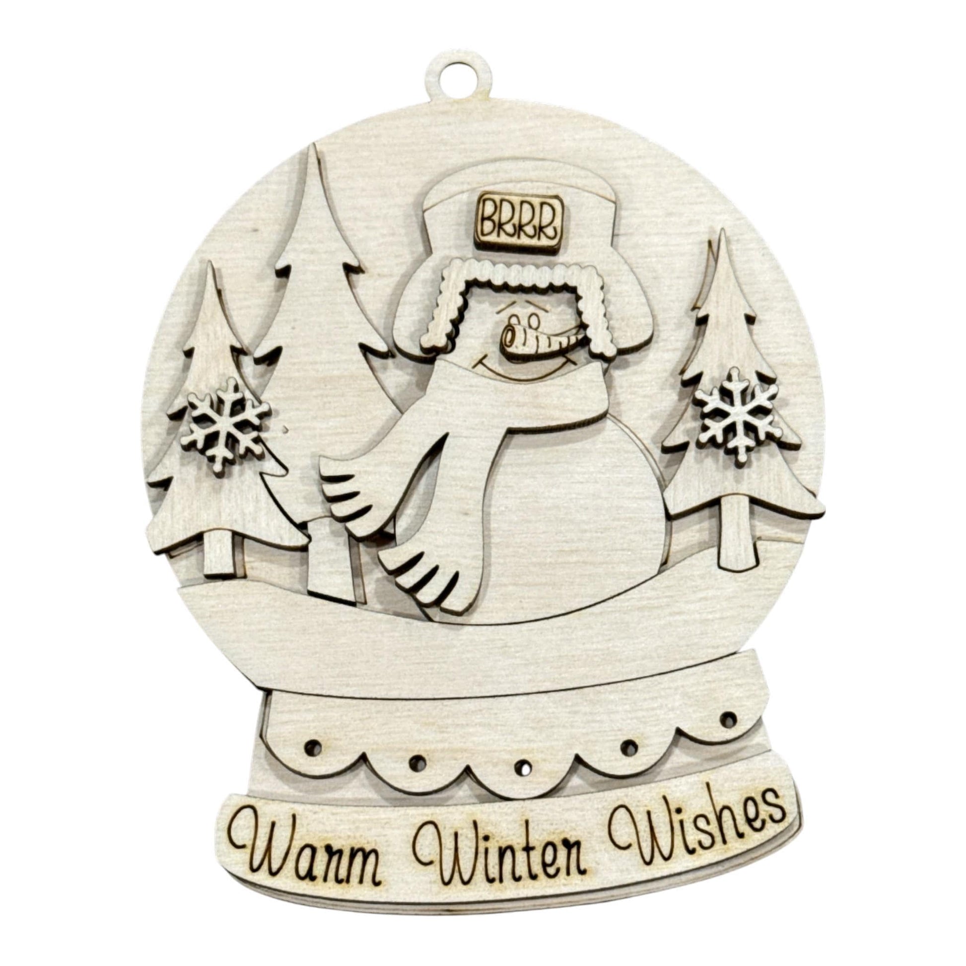 DIY Snowman Warm Winter Wishes, Snowglobe
