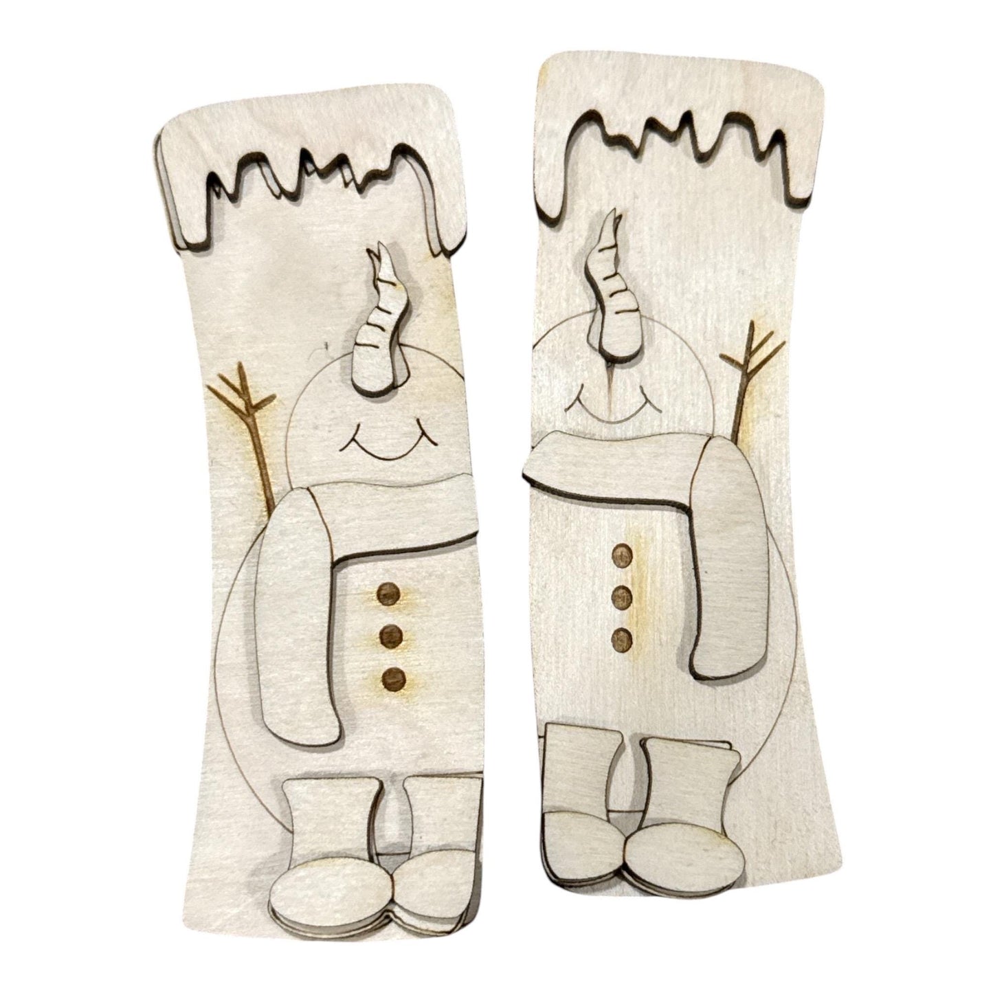 DIY Fluffy Cute Snowman Claw Clip, Wood Snowman Hair Clip Pieces, Laser Cut Blanks, Snowman Claw Clip,