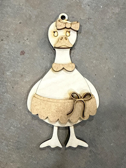 DIY Santa Goose Ornaments, Unfinished Ornaments