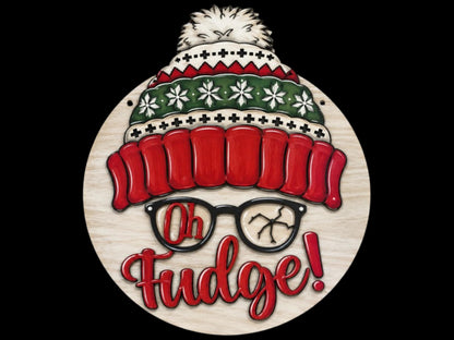 DIY Oh Fudge Door Hanger, Unfinished
