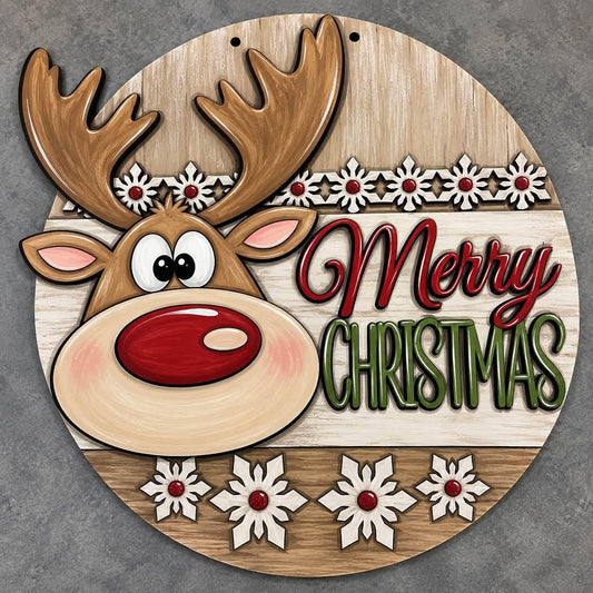 DIY Merry Christmas Reindeer, Unfinished