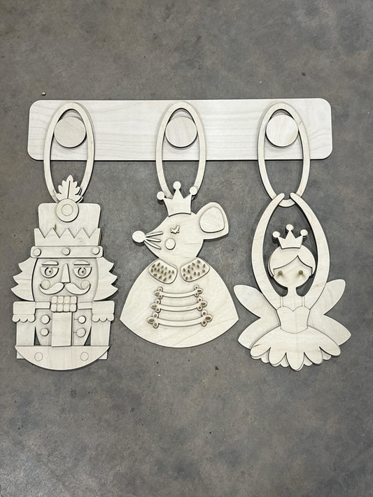 DIY Nutcracker Wall Decor, Interchangeable Holiday