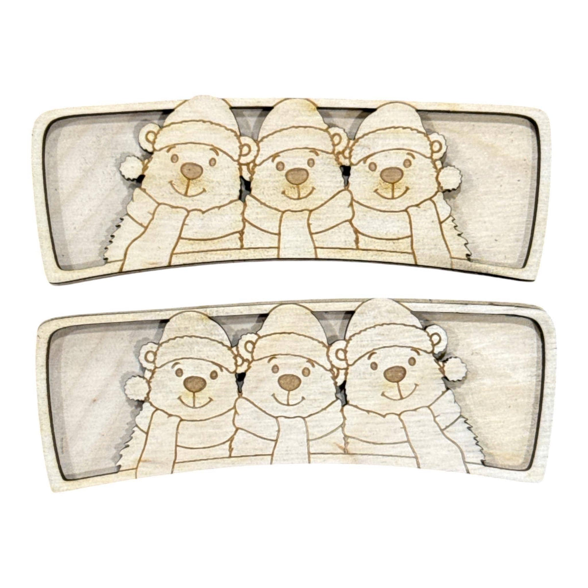 DIY Polar Bear hair clip, unfinished