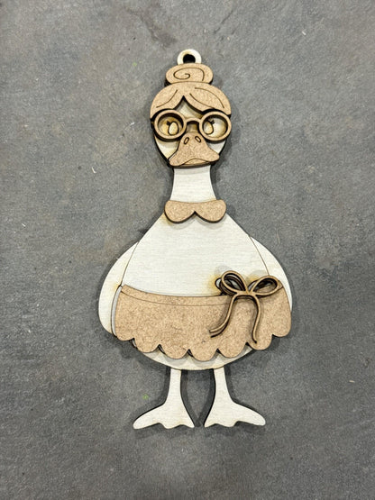 DIY Santa Goose Ornaments, Unfinished Ornaments