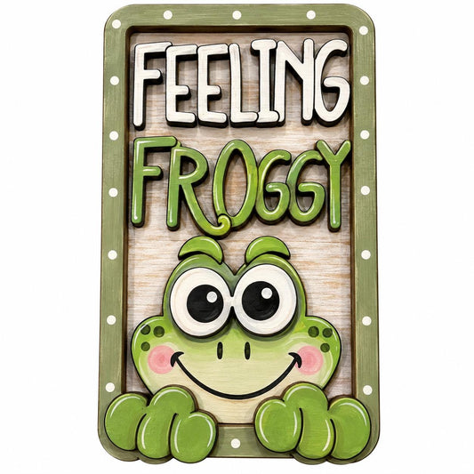 DIY Feeling Froggy Magnet, Unfinished