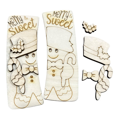DIY Merry Sweet Gingerbread Hair Clip, Unfinished