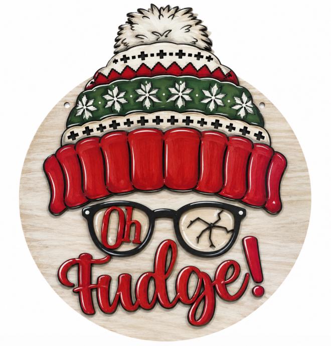 DIY Oh Fudge Door Hanger, Unfinished