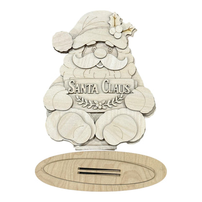 DIY Santa Claus Shelf Sitter 3D, Unfinished