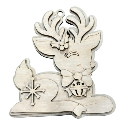 Retro Christmas Ornament, Santa, Reindeer DIY