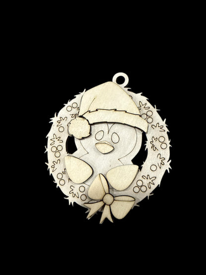 DIY Wreath Animals Ornament: Unfinished