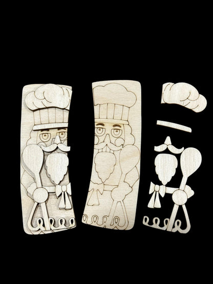 Nutcracker Claw Clip: Unfinished Wood Laser Cut Blank