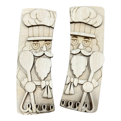 Nutcracker Claw Clip: Unfinished Wood Laser Cut Blank