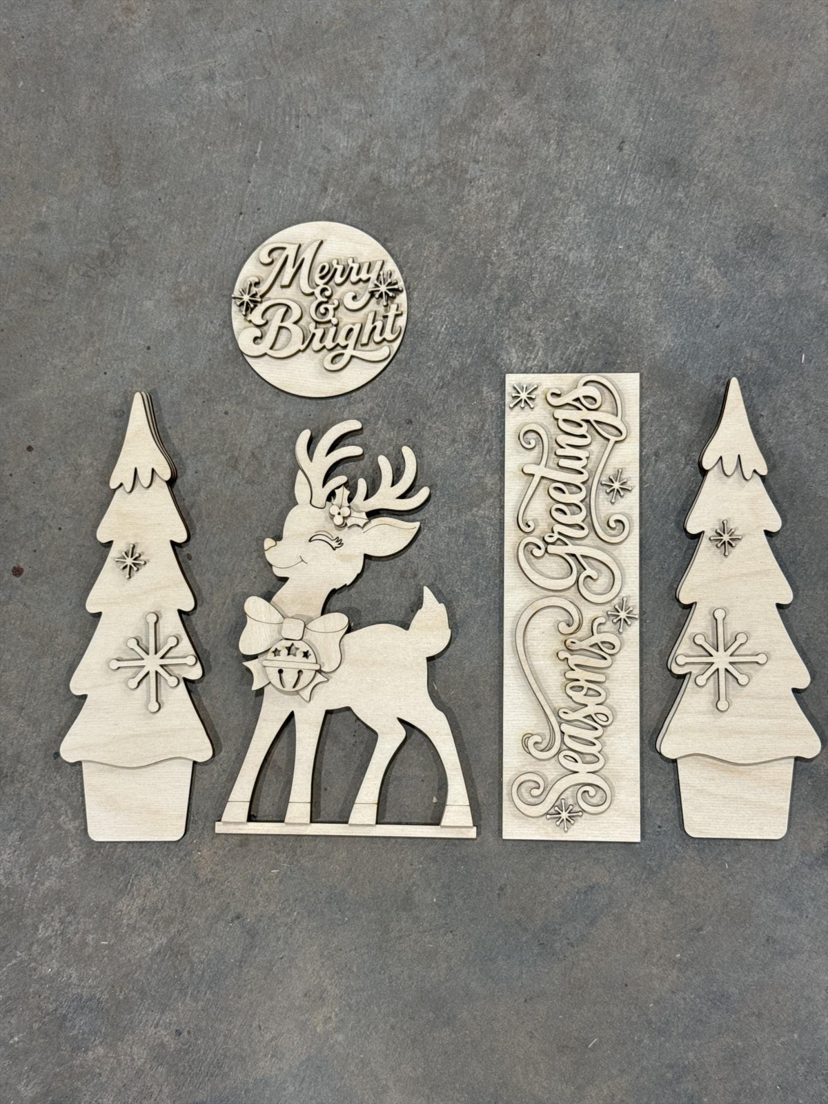 DIY Seasons Greetings Barn Door Interchangeable, Insert for Barn Door Decor, Unfinished Insert