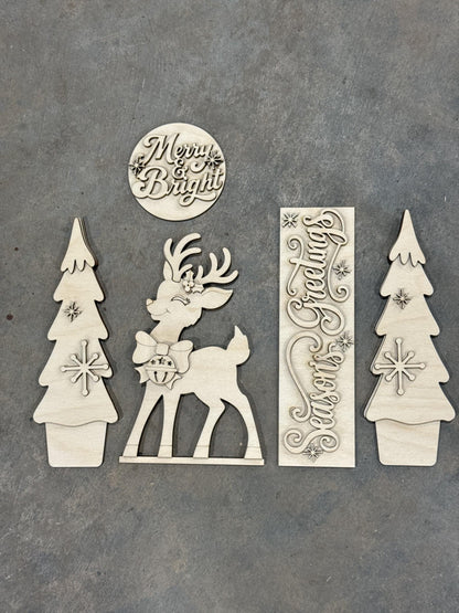 DIY Seasons Greetings Barn Door Interchangeable, Insert for Barn Door Decor, Unfinished Insert