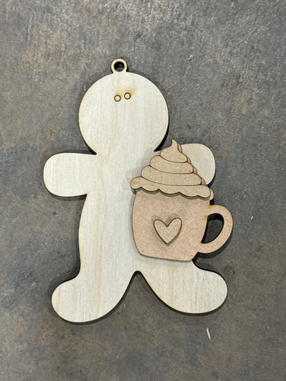 DIY Hot Cocoa Ornaments, Wooden Ornaments Tree