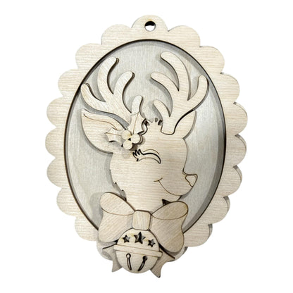 Retro Christmas Ornament, Santa, Reindeer DIY