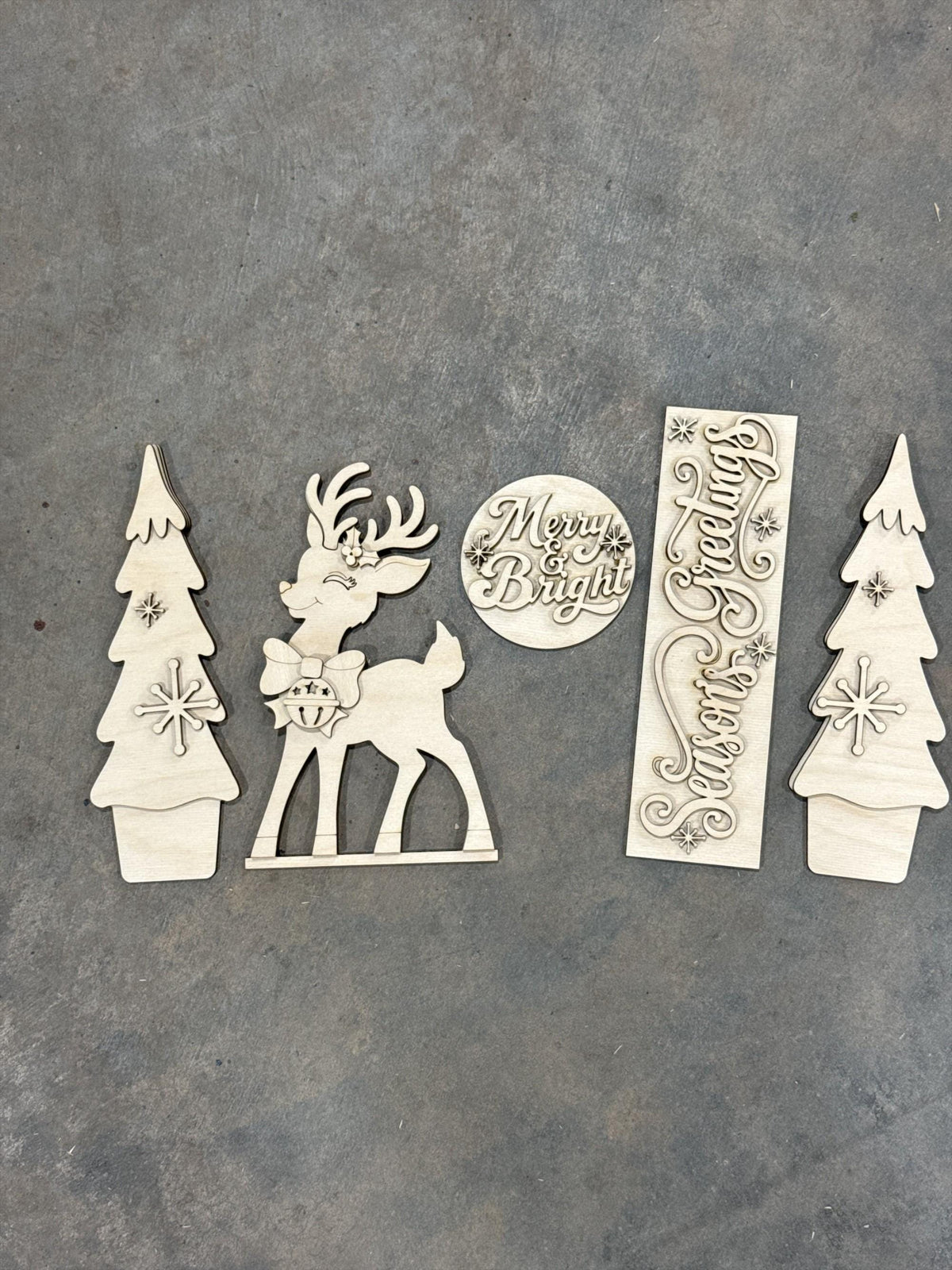 DIY Seasons Greetings Barn Door Interchangeable, Insert for Barn Door Decor, Unfinished Insert