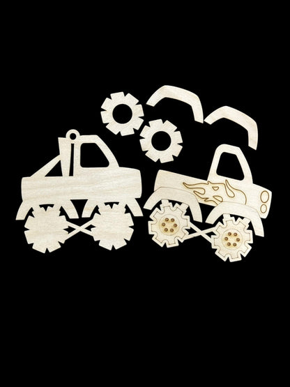 DIY Monster Flame Truck Ornament