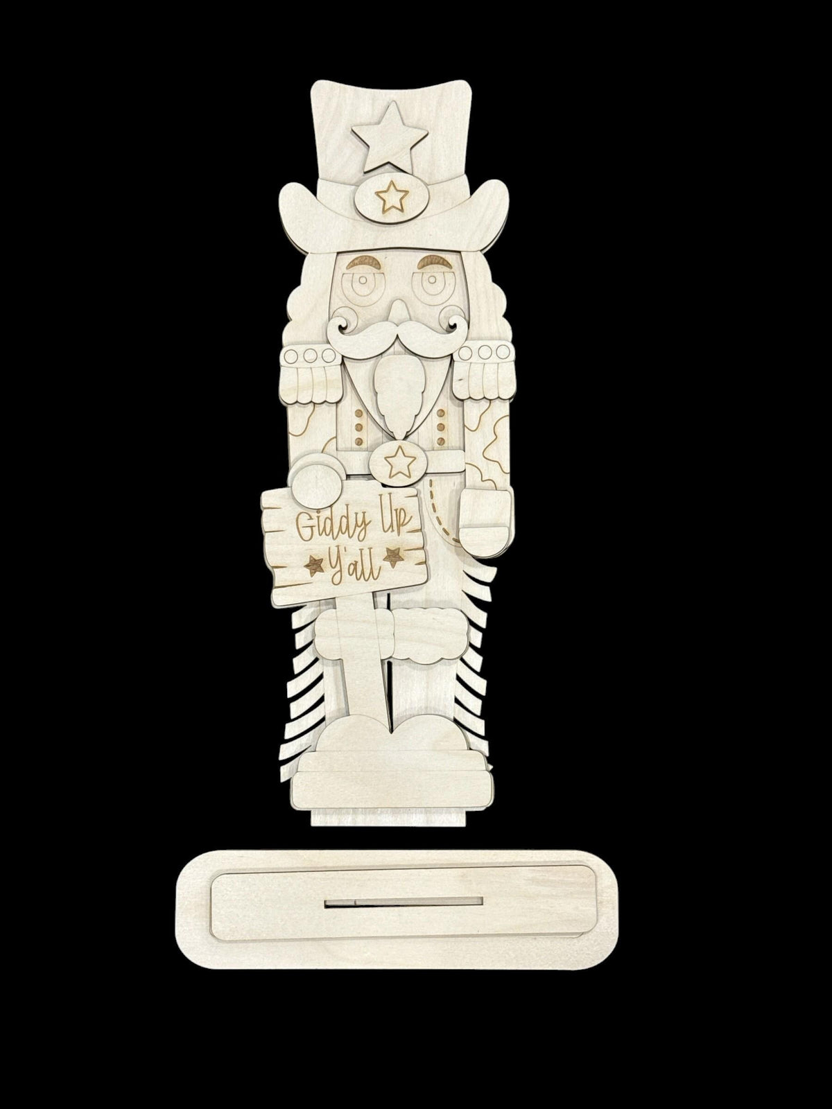 Giddy Up Standing Nutcrackers, Holiday Nutcracker Unfinished