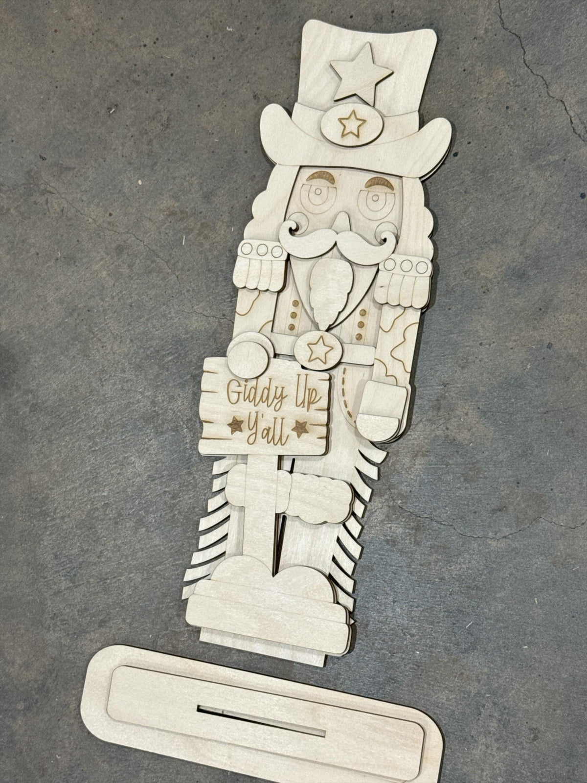 Giddy Up Standing Nutcrackers, Holiday Nutcracker Unfinished