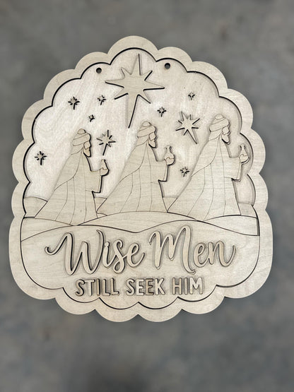 DIY Wise Men Still Seek Him Door Hanger, Unfinished
