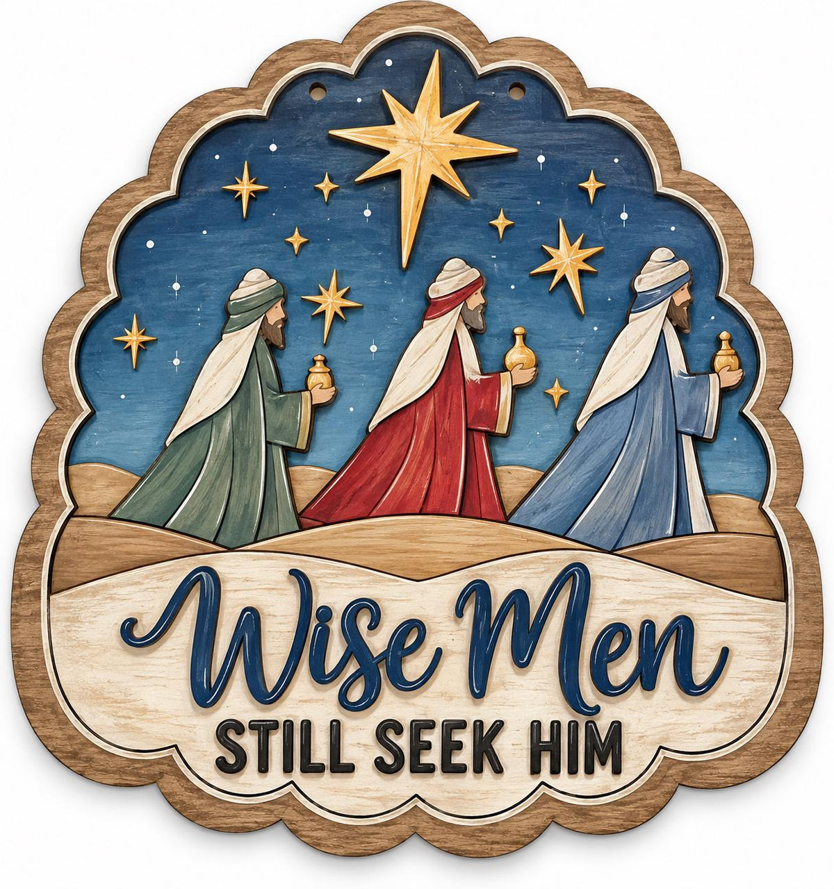 DIY Wise Men Still Seek Him Door Hanger, Unfinished