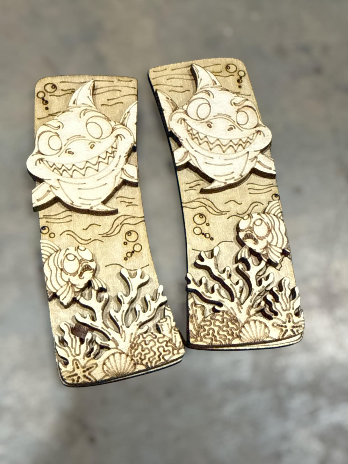 Shark Claw Clip: Unfinished Wood Laser Cut Blank, 4" DIY