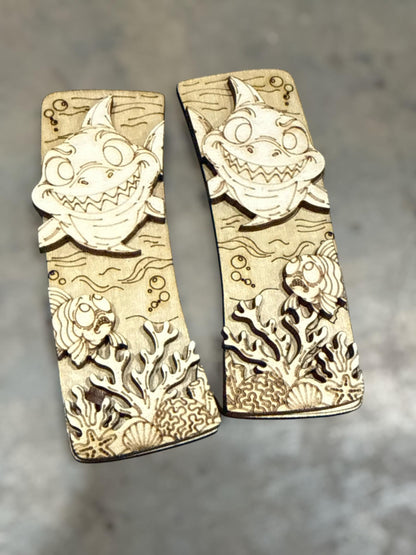 Shark Claw Clip: Unfinished Wood Laser Cut Blank, 4" DIY